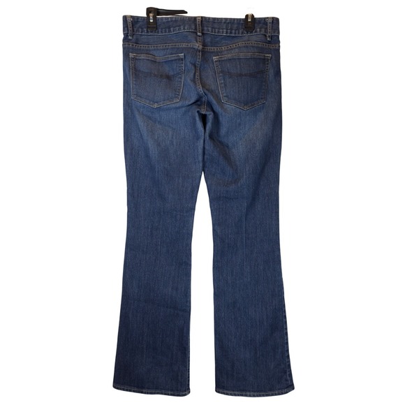 GAP 1969 Women's Size 12 Perfect Boot Jeans Dark Wash Double Button 33" Inseam - Picture 3 of 10